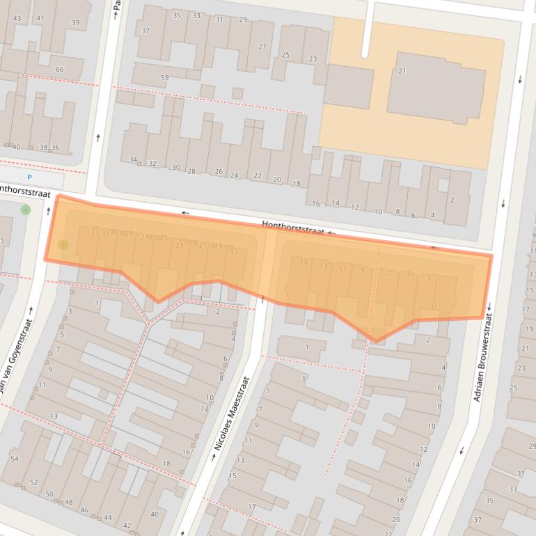 Kaart van postcodegebied 8932LM.