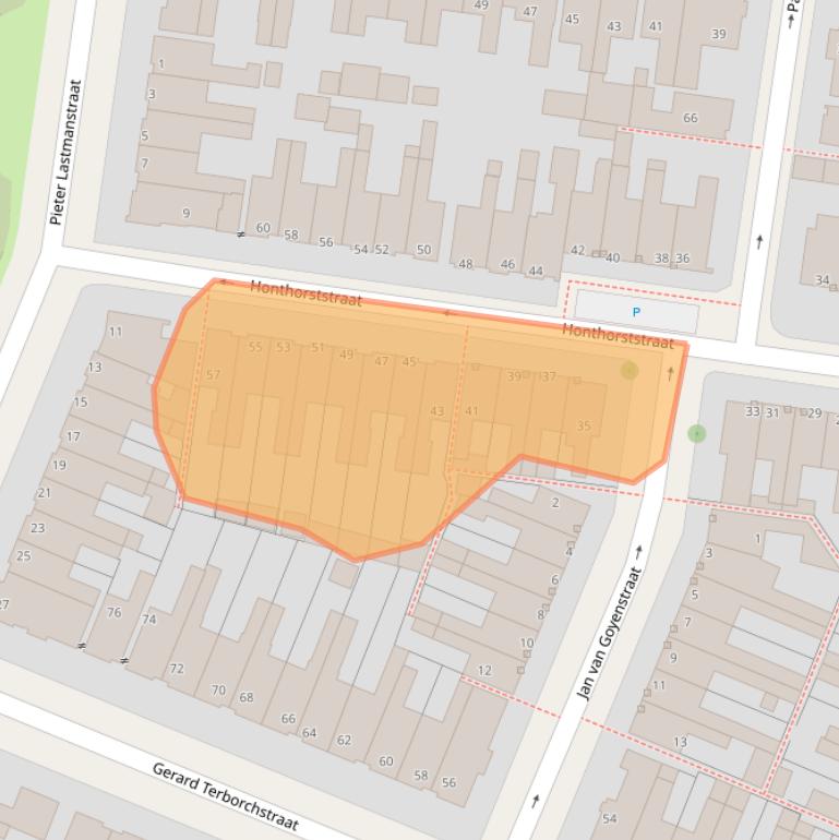 Kaart van postcodegebied 8932LN.