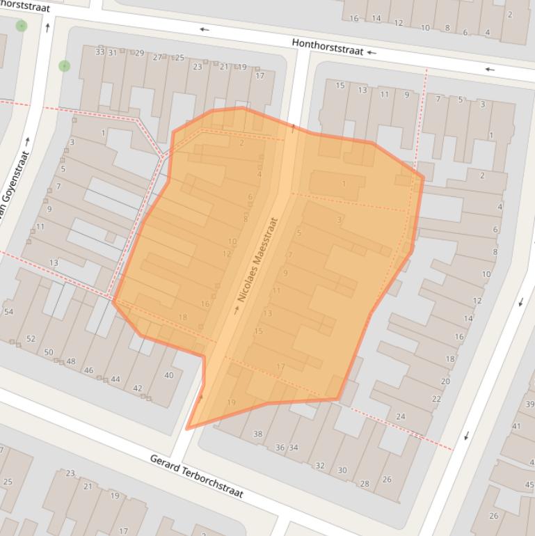 Kaart van postcodegebied 8932LT.