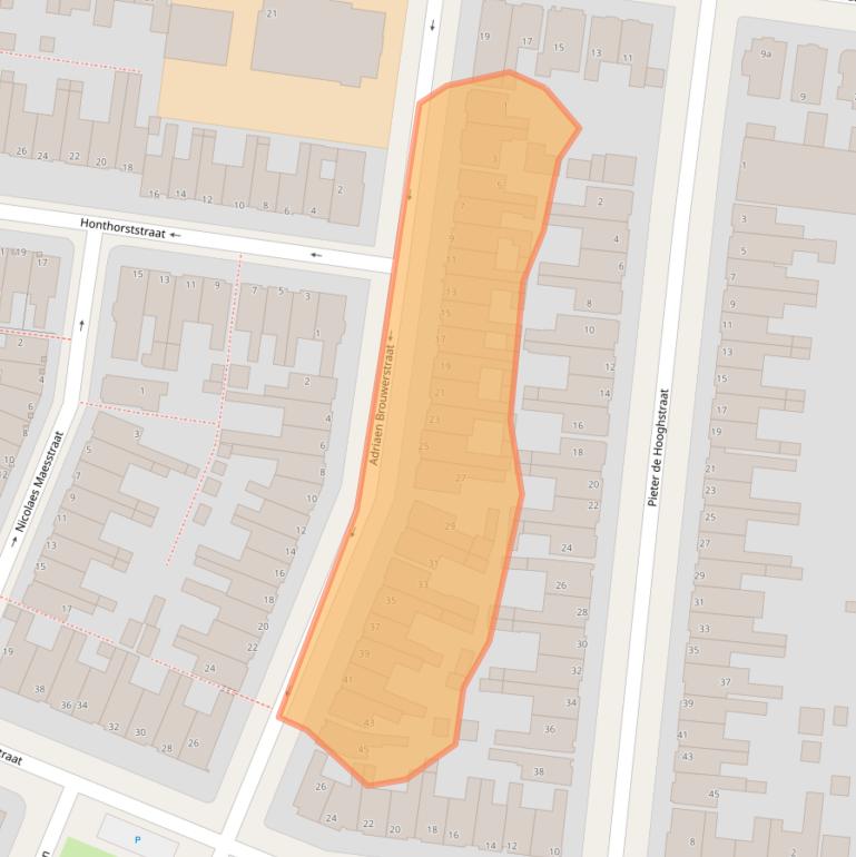 Kaart van postcodegebied 8932LV.