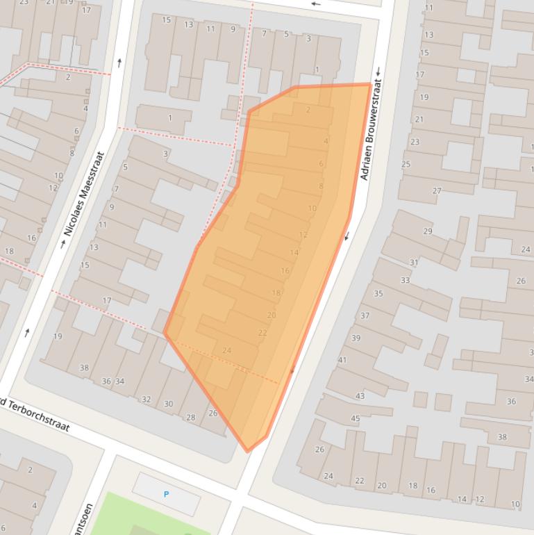 Kaart van postcodegebied 8932LW.