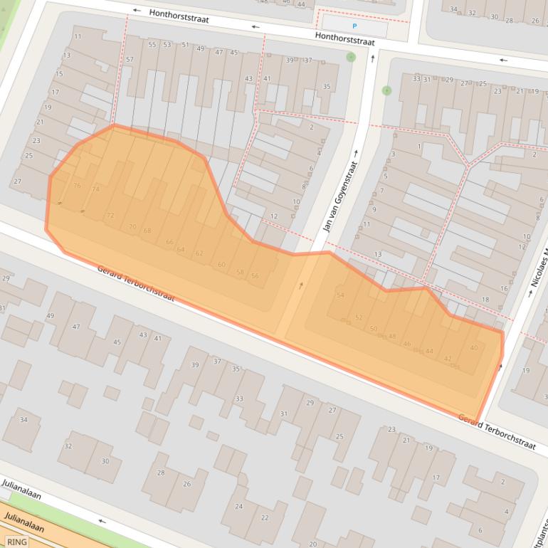 Kaart van postcodegebied 8932MD.