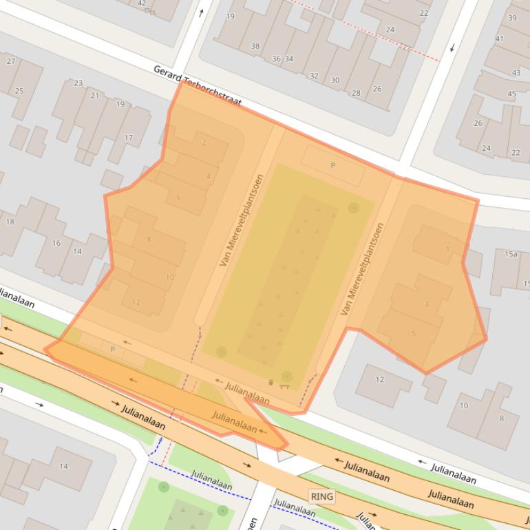 Kaart van postcodegebied 8932ME.