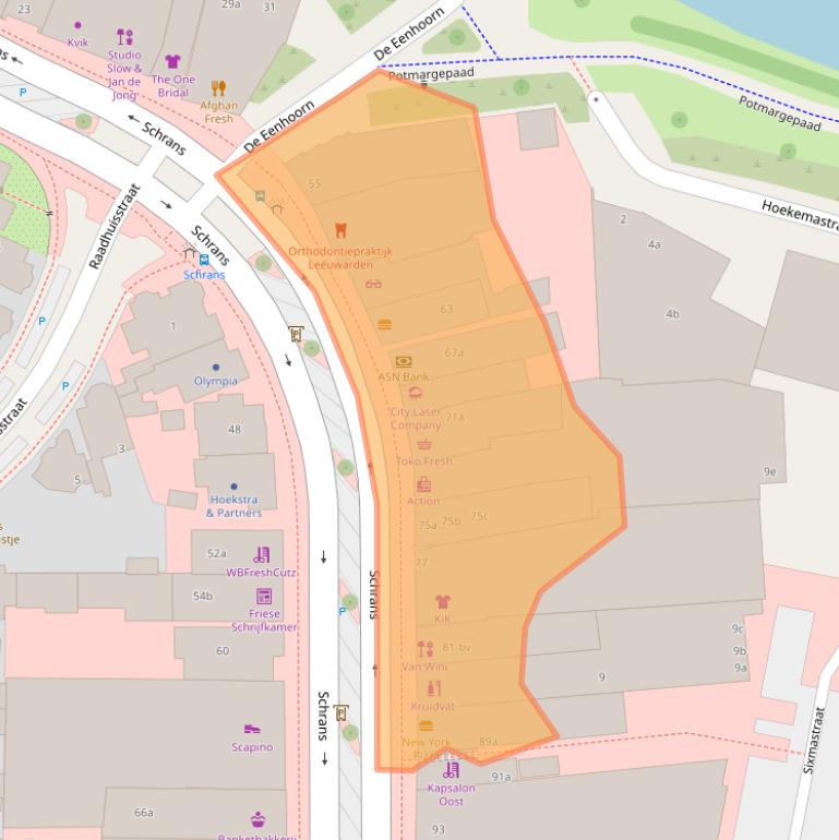 Kaart van postcodegebied 8932NB.