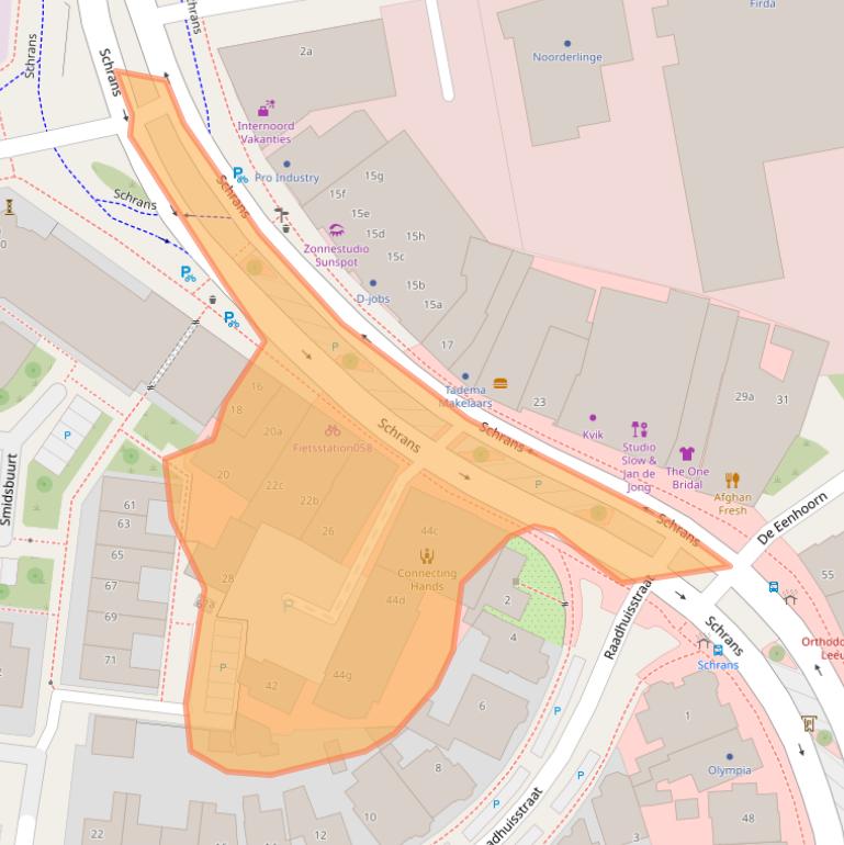 Kaart van postcodegebied 8932NE.