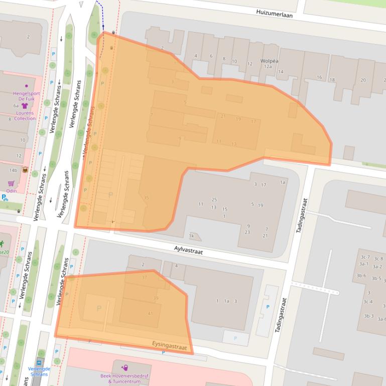 Kaart van postcodegebied 8932NJ.
