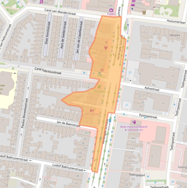 Kaart van postcodegebied 8932NN.