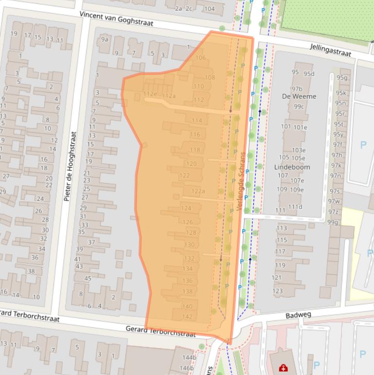 Kaart van postcodegebied 8932NS.