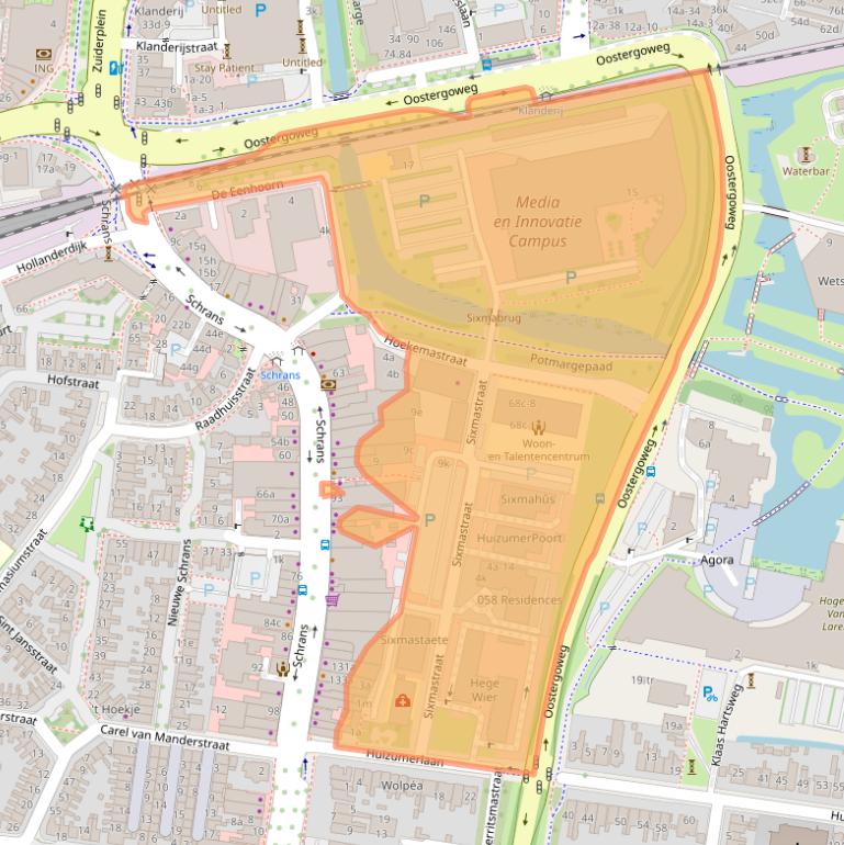 Kaart van postcodegebied 8932PA.