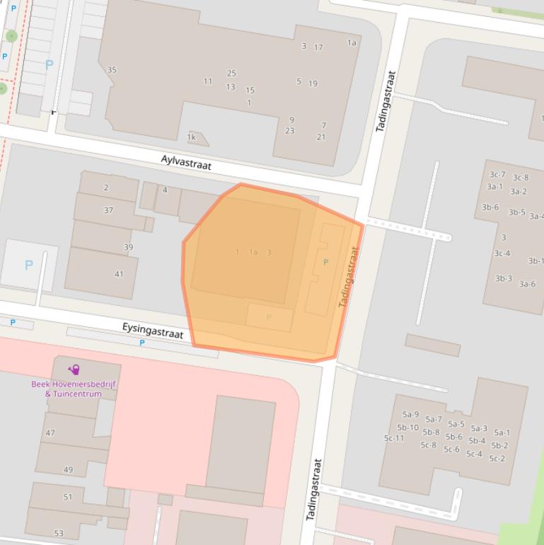 Kaart van postcodegebied 8932PD.