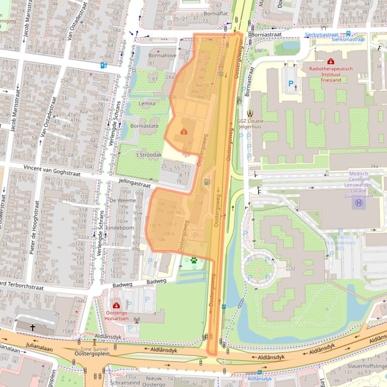 Kaart van postcodegebied 8932PG.