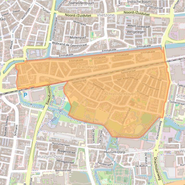 Kaart van postcodegebied 8933.