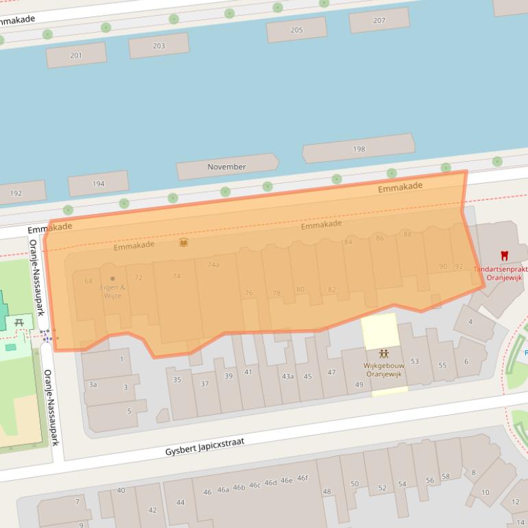 Kaart van postcodegebied 8933AV.