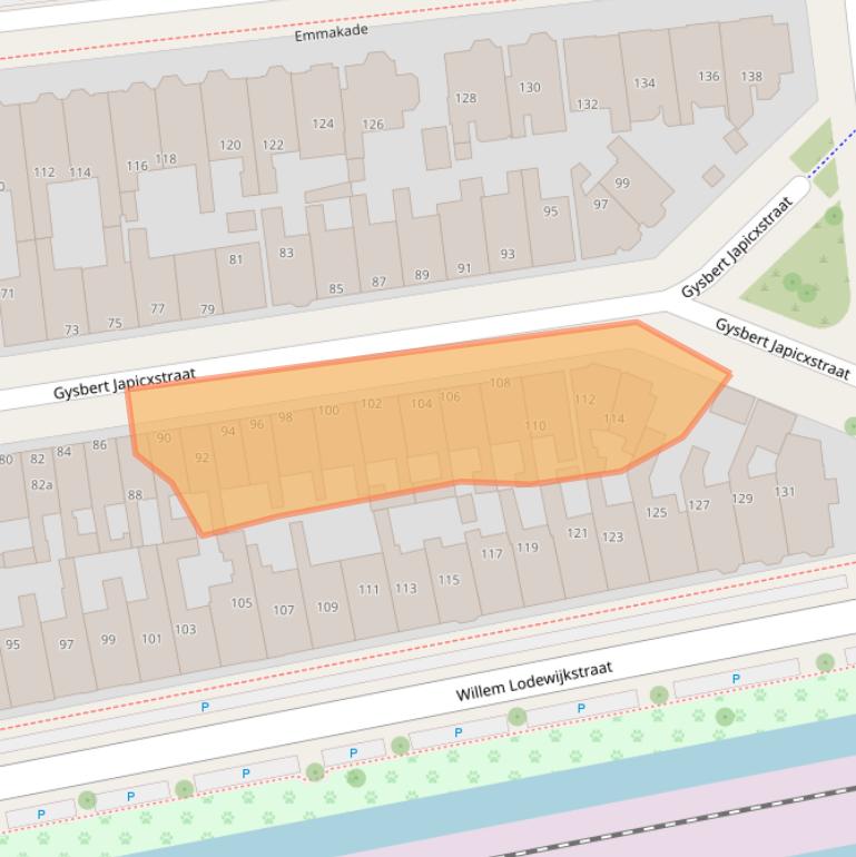 Kaart van postcodegebied 8933BG.