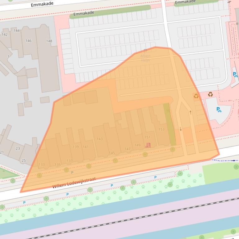 Kaart van postcodegebied 8933BM.