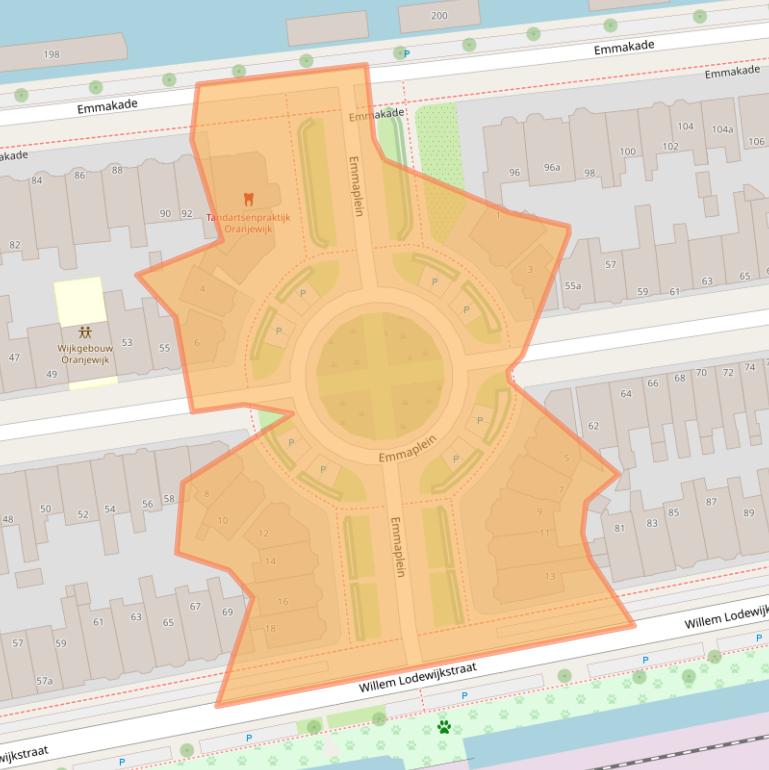 Kaart van postcodegebied 8933BS.