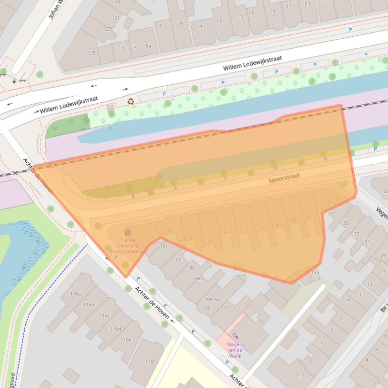 Kaart van postcodegebied 8933CA.
