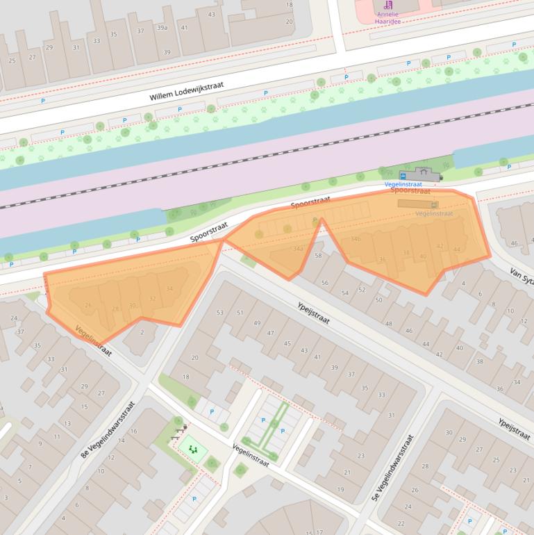 Kaart van postcodegebied 8933CB.