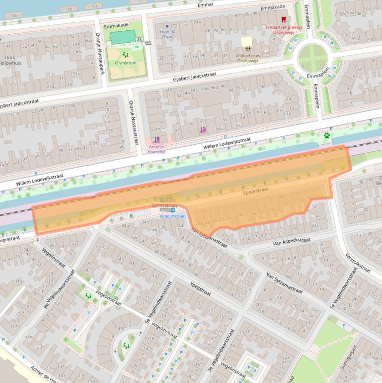 Kaart van postcodegebied 8933CC.