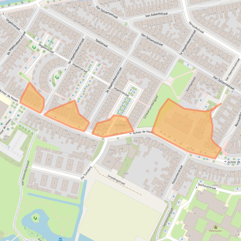 Kaart van postcodegebied 8933CL.