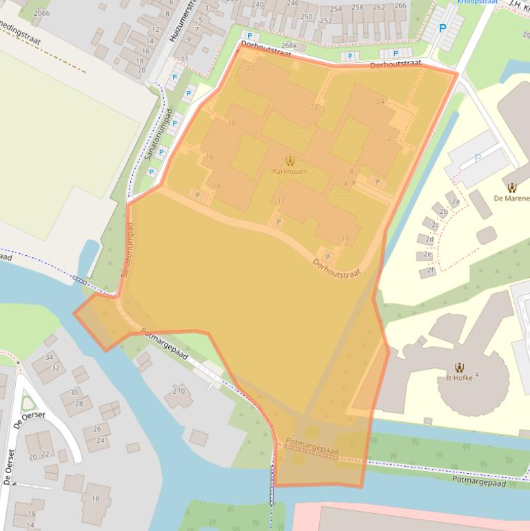 Kaart van postcodegebied 8933DD.