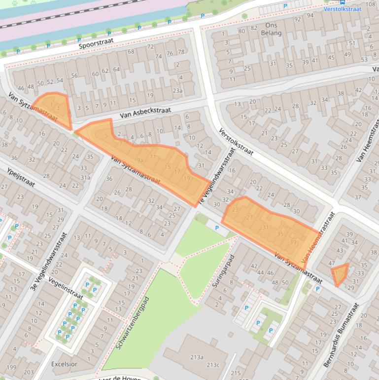 Kaart van postcodegebied 8933DV.