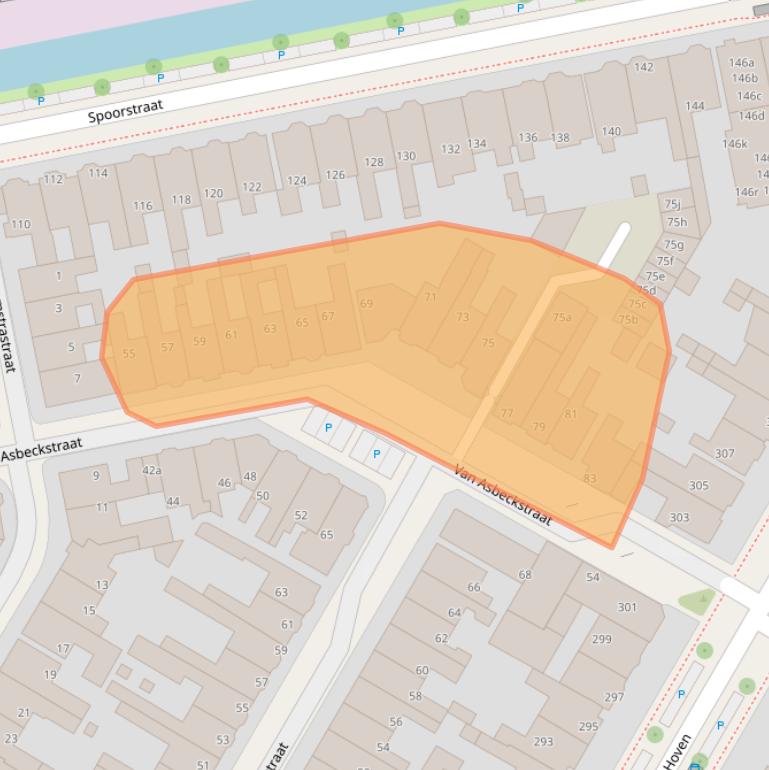 Kaart van postcodegebied 8933EC.