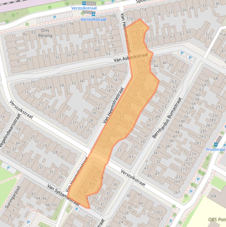 Kaart van postcodegebied 8933EE.
