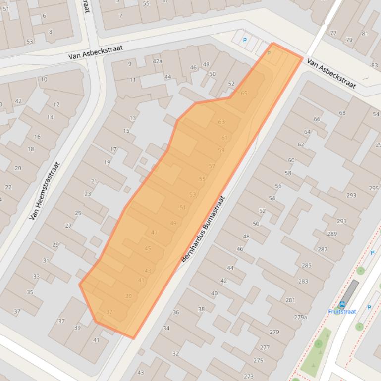 Kaart van postcodegebied 8933EJ.