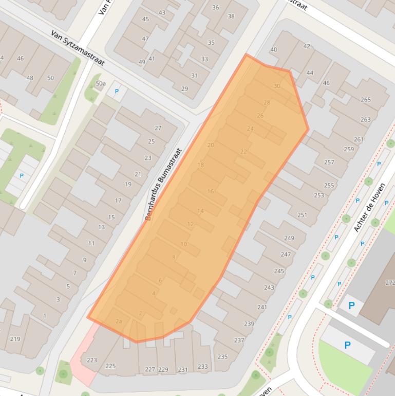 Kaart van postcodegebied 8933EK.