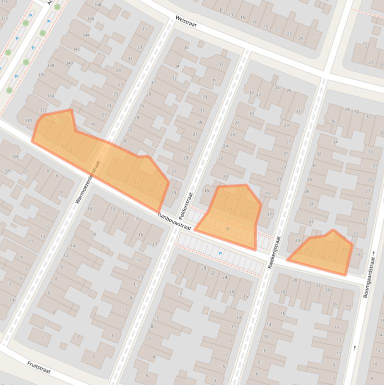 Kaart van postcodegebied 8933ER.