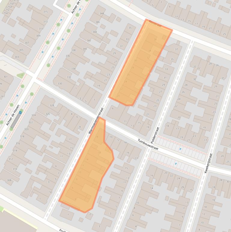 Kaart van postcodegebied 8933EV.