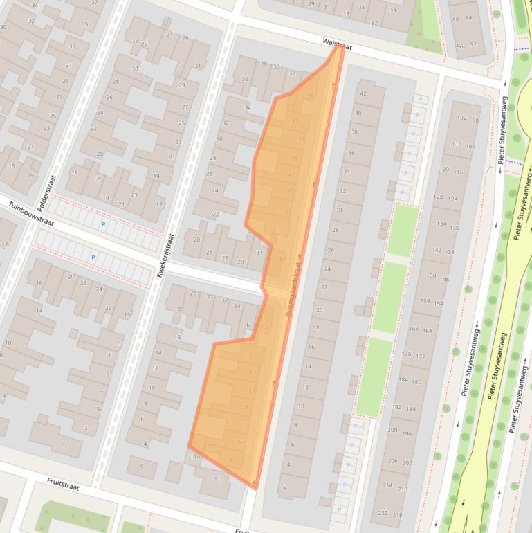 Kaart van postcodegebied 8933GB.
