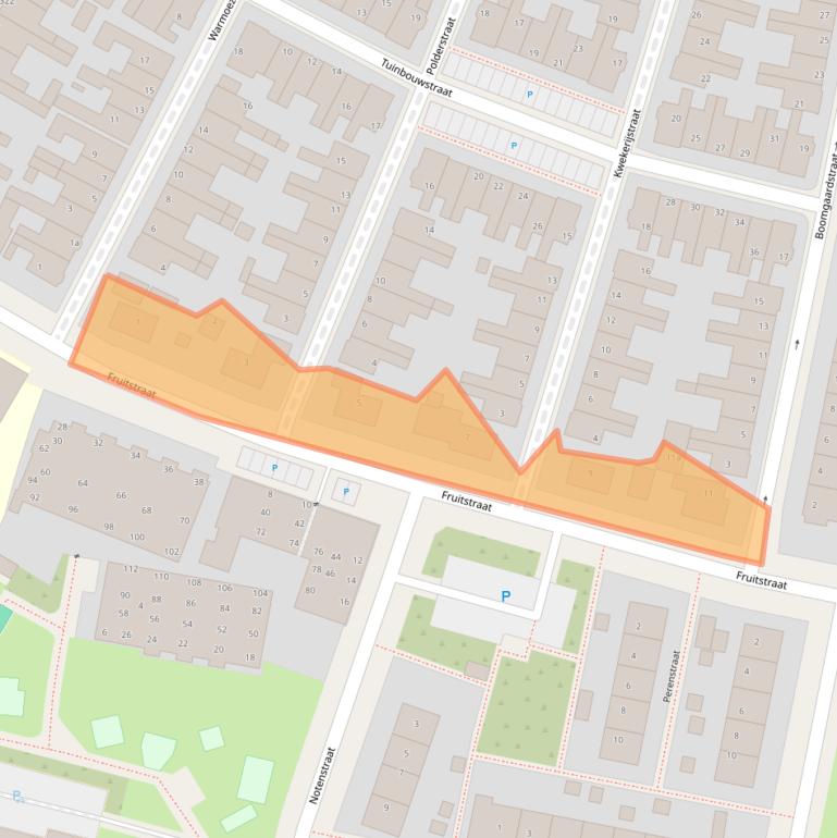 Kaart van postcodegebied 8933GP.