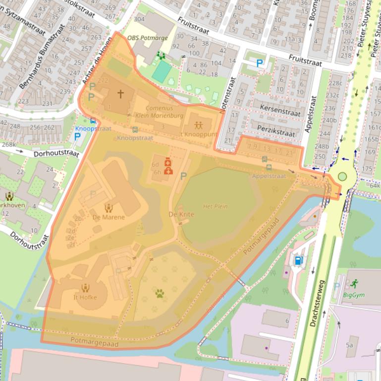 Kaart van postcodegebied 8933GS.