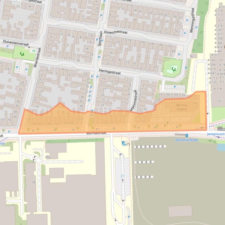 Kaart van postcodegebied 8934AC.