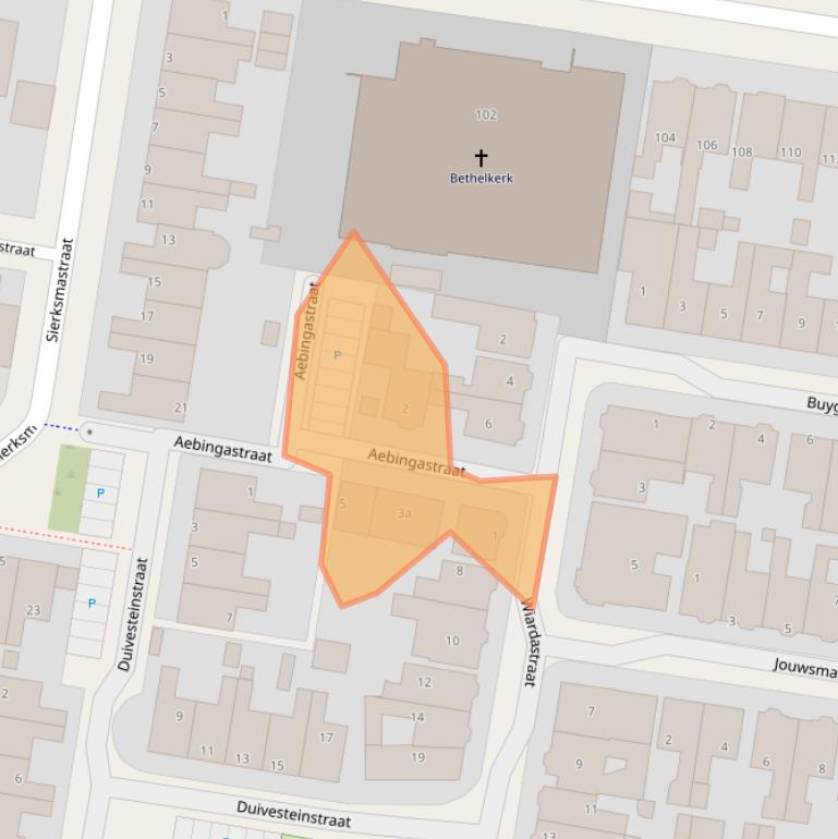 Kaart van postcodegebied 8934AN.