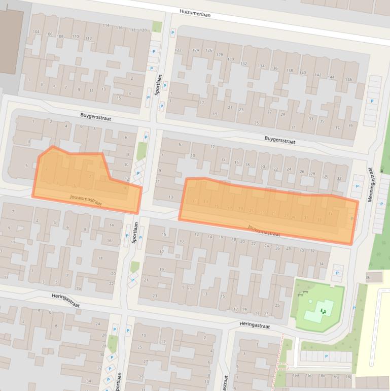 Kaart van postcodegebied 8934AX.