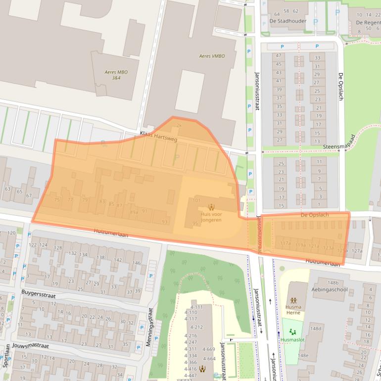 Kaart van postcodegebied 8934BE.