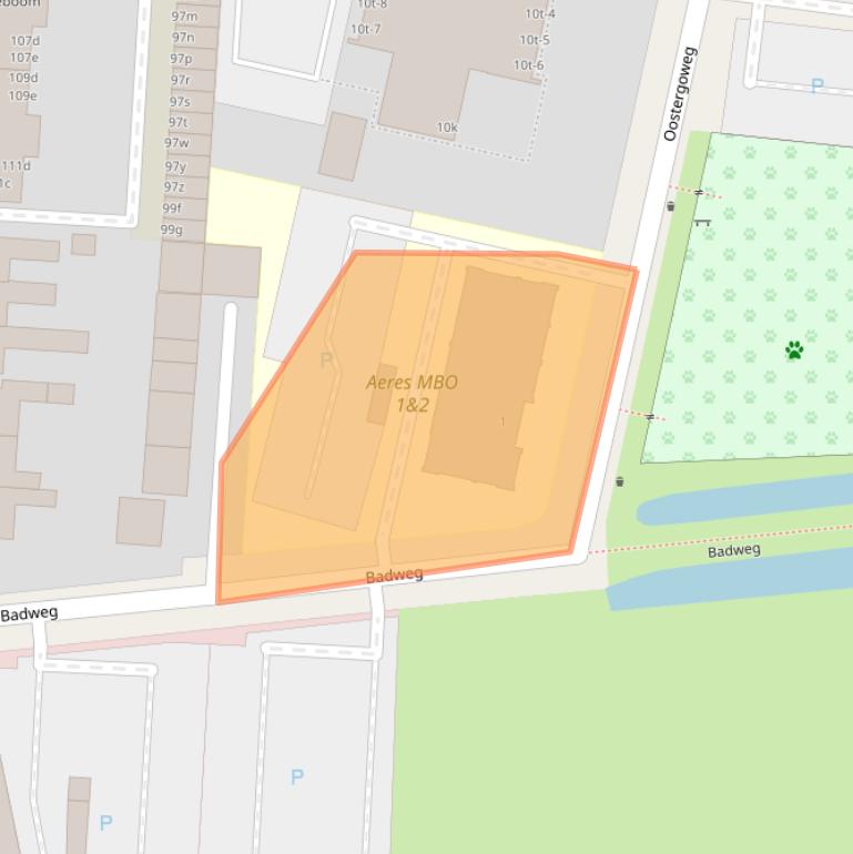 Kaart van postcodegebied 8934BW.