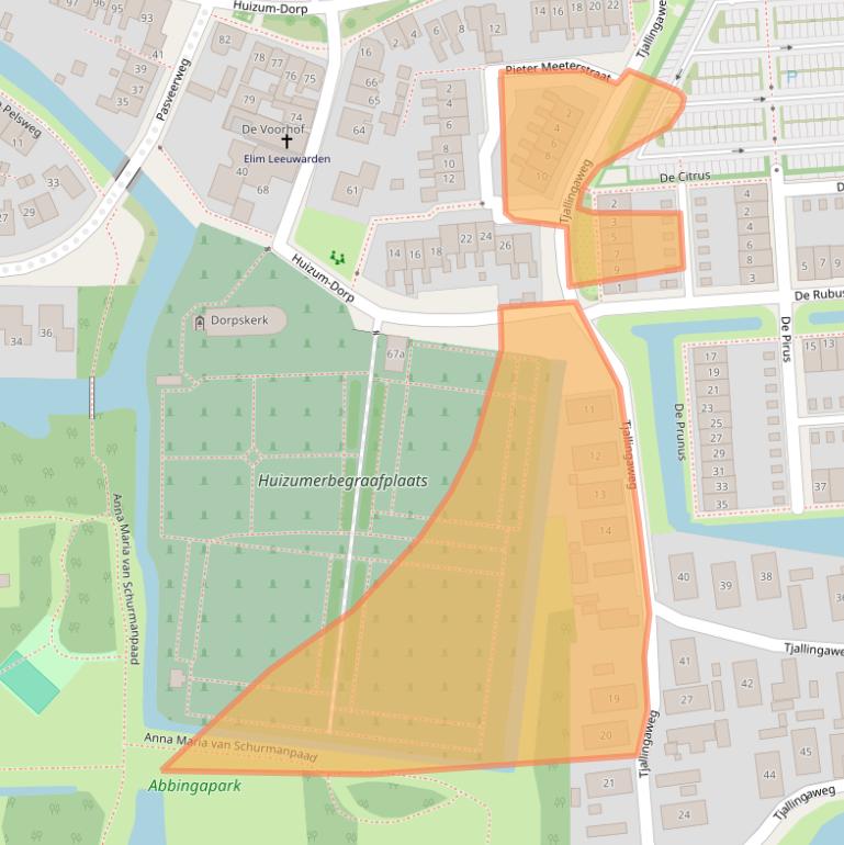 Kaart van postcodegebied 8934CA.