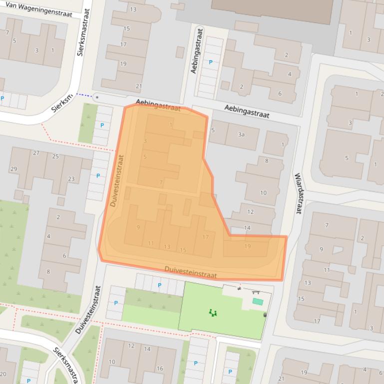 Kaart van postcodegebied 8934CD.