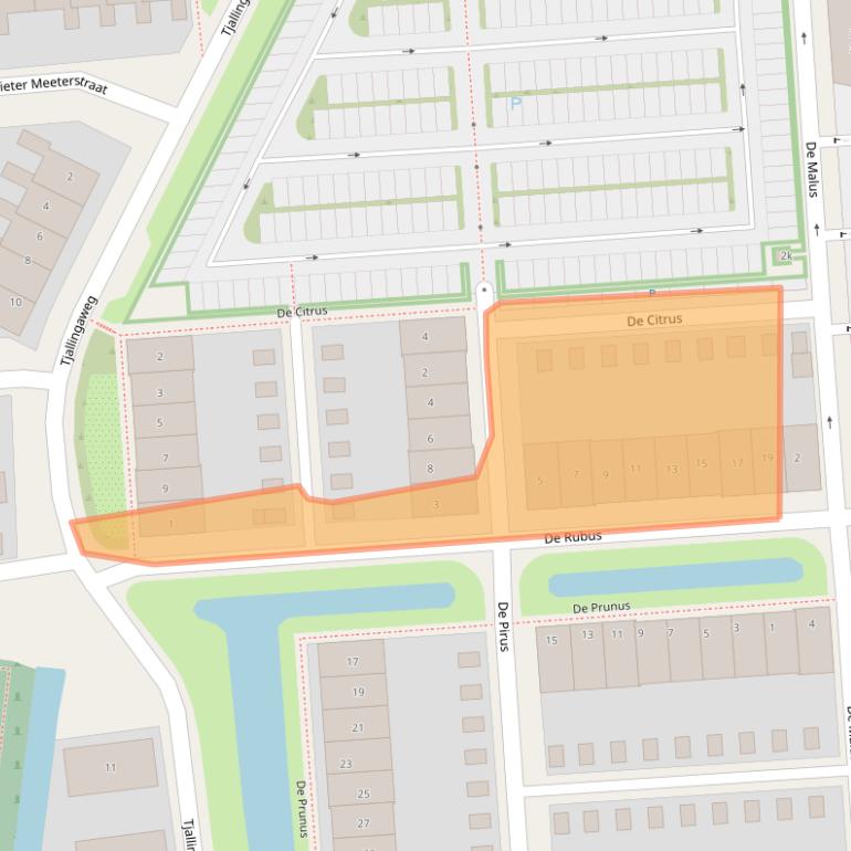 Kaart van postcodegebied 8934CP.