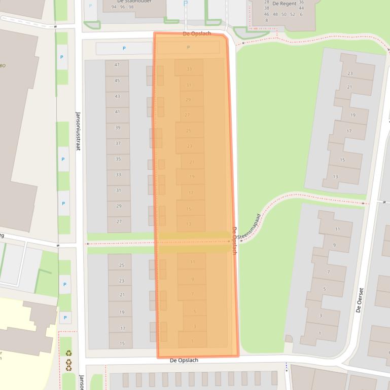 Kaart van postcodegebied 8934DB.