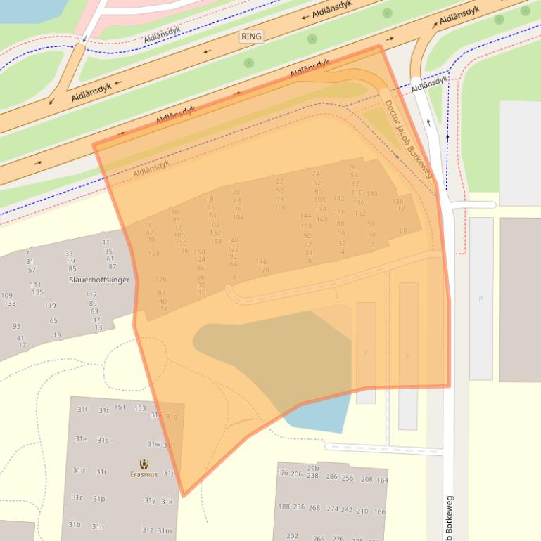 Kaart van postcodegebied 8935AC.