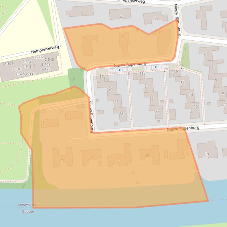 Kaart van postcodegebied 8935BG.