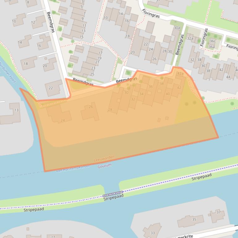 Kaart van postcodegebied 8935BL.