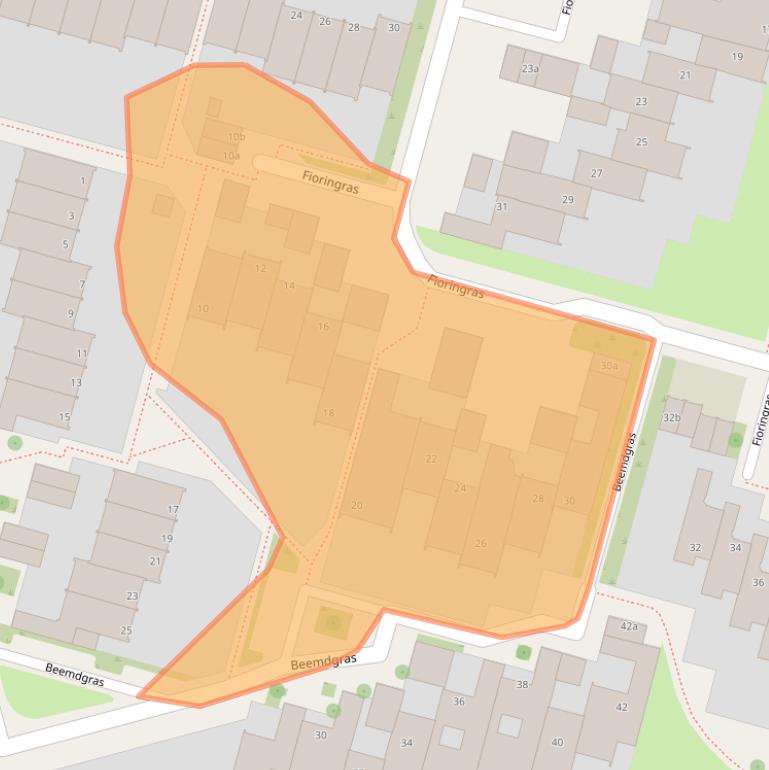 Kaart van postcodegebied 8935BS.