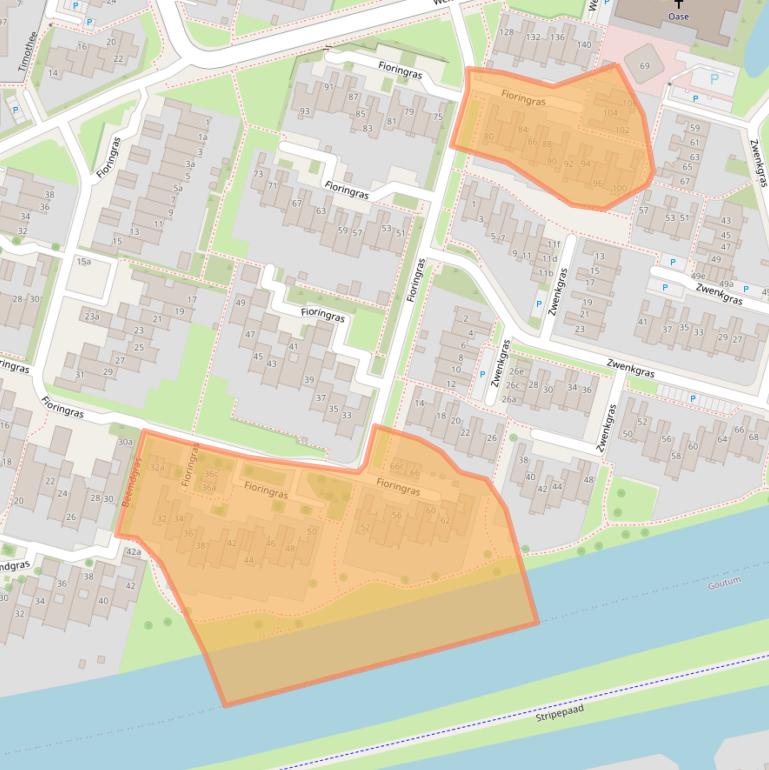 Kaart van postcodegebied 8935BV.