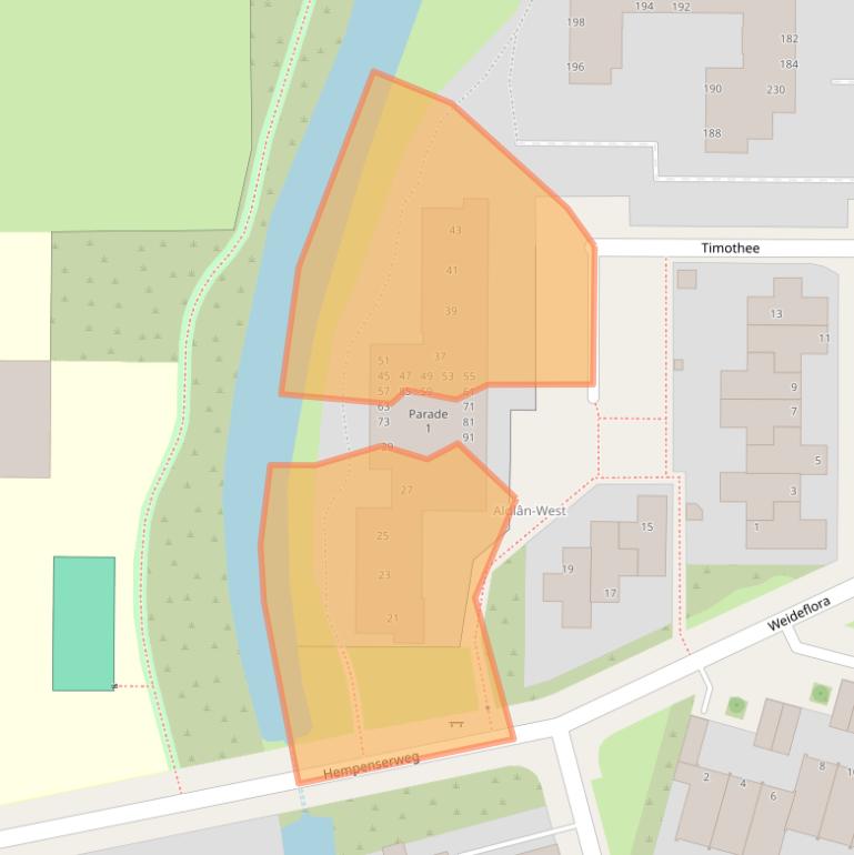 Kaart van postcodegebied 8935CA.